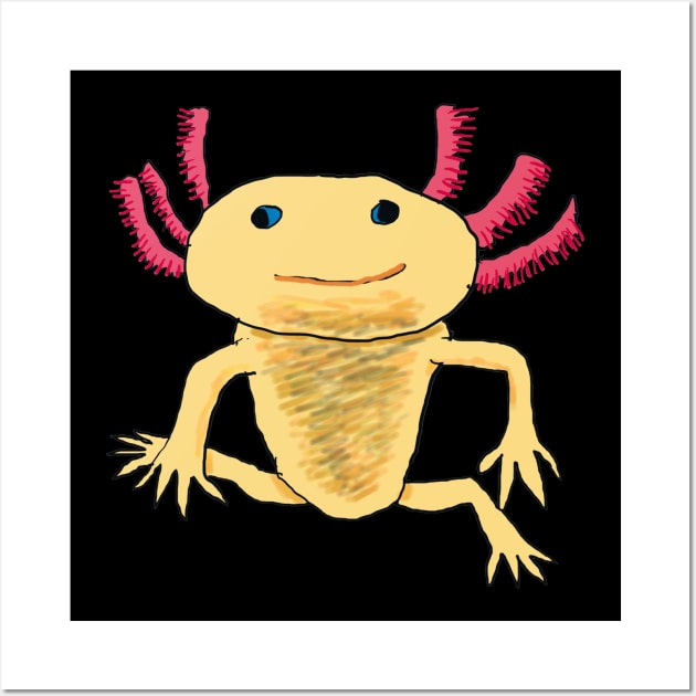 Axolotl Wall Art by Mark Ewbie